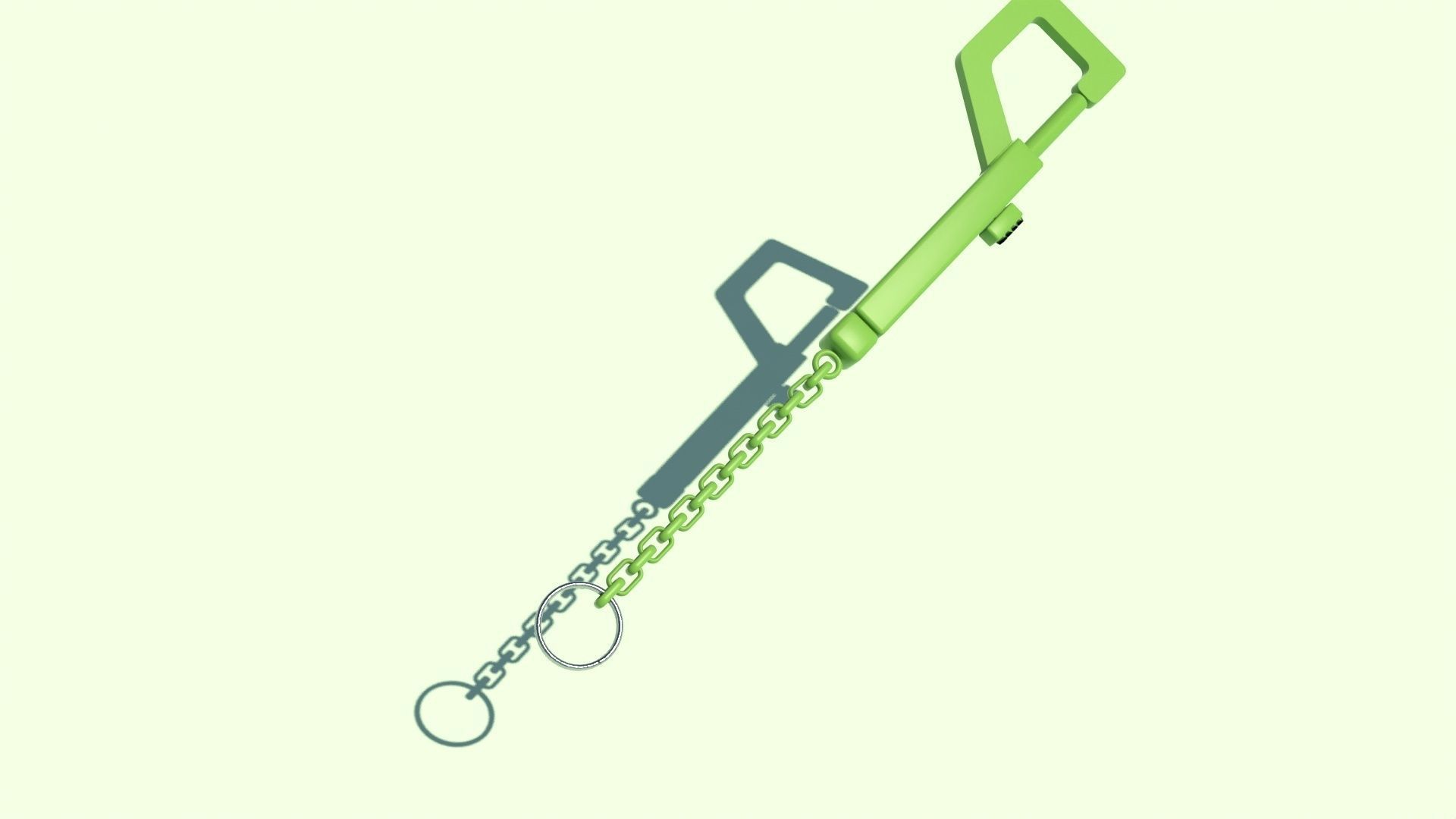 hook trigger keychain 3D print model_33