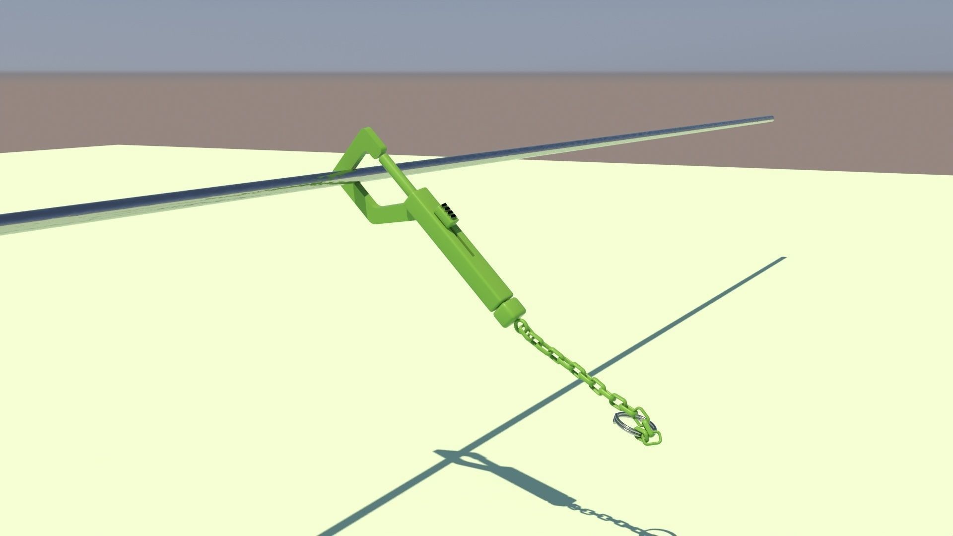 hook trigger keychain 3D print model_12