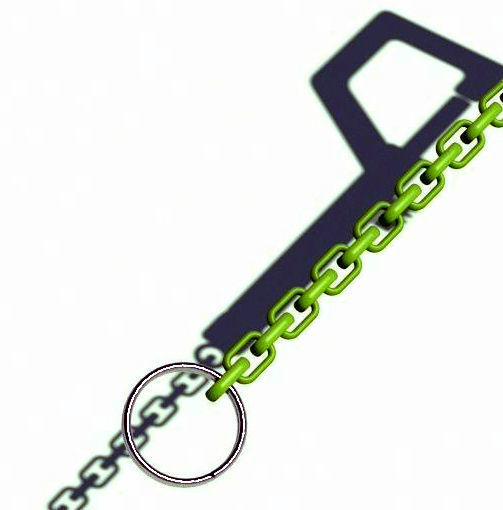 hook trigger keychain 3D print model_24