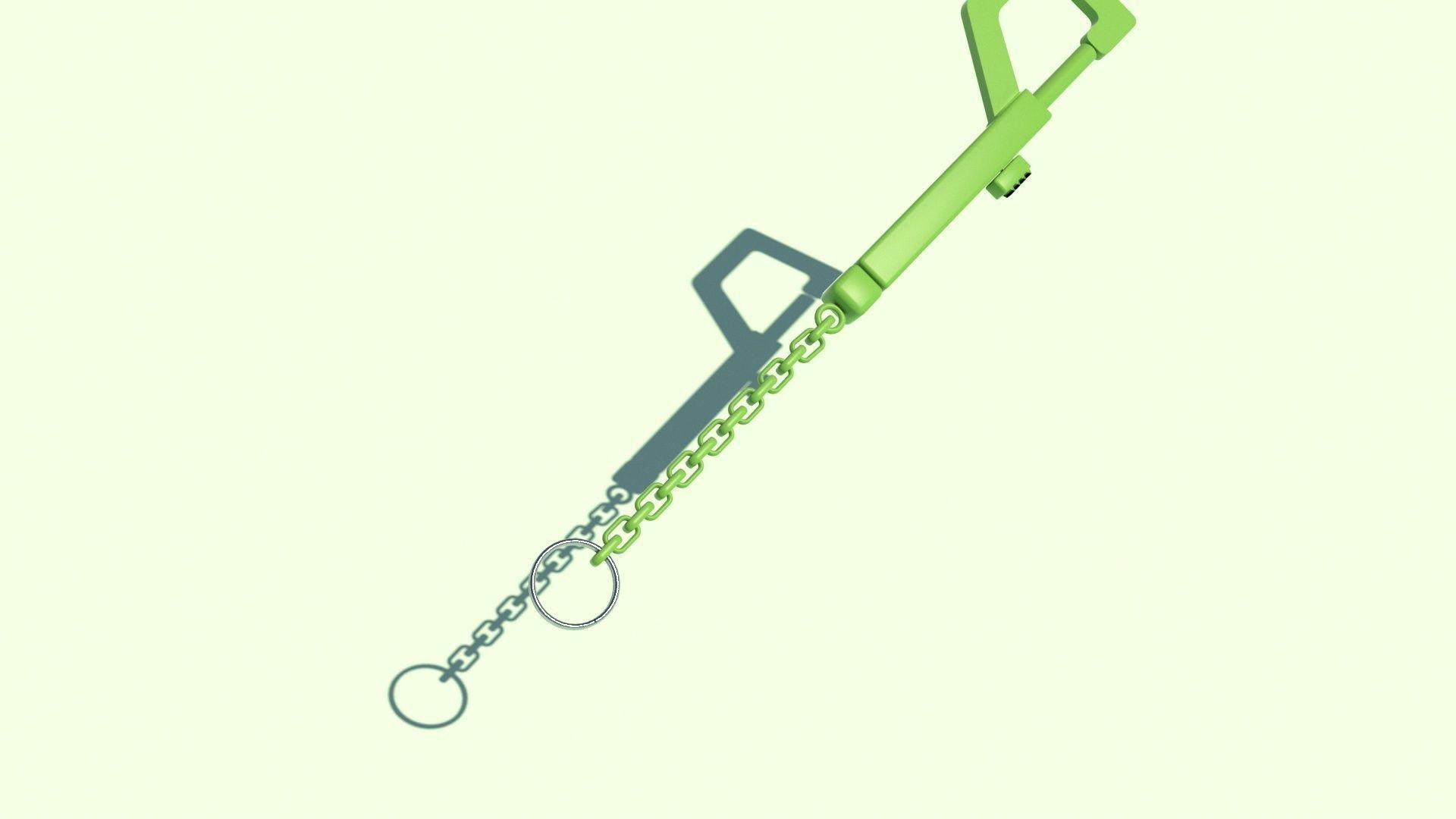 hook trigger keychain 3D print model_31