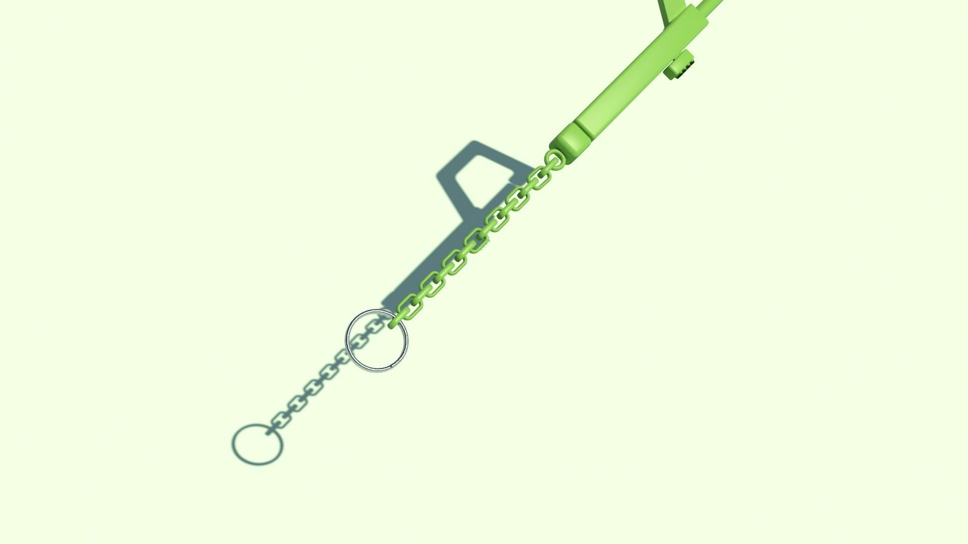 hook trigger keychain 3D print model_28