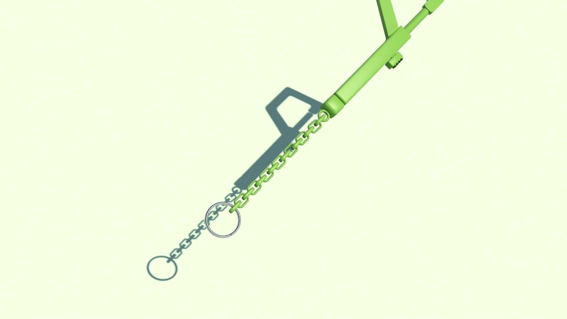 hook trigger keychain 3D print model_30