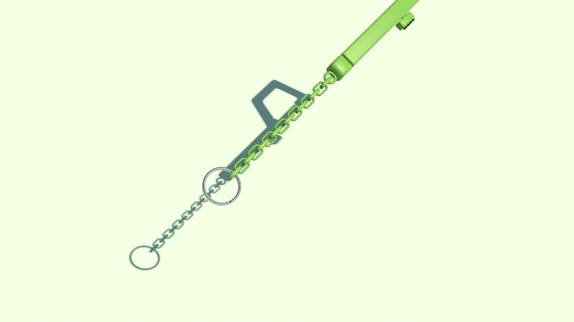 hook trigger keychain 3D print model_35