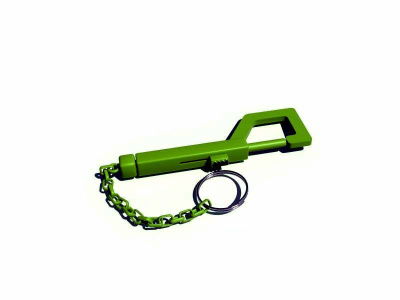 hook trigger keychain 3D print model_3
