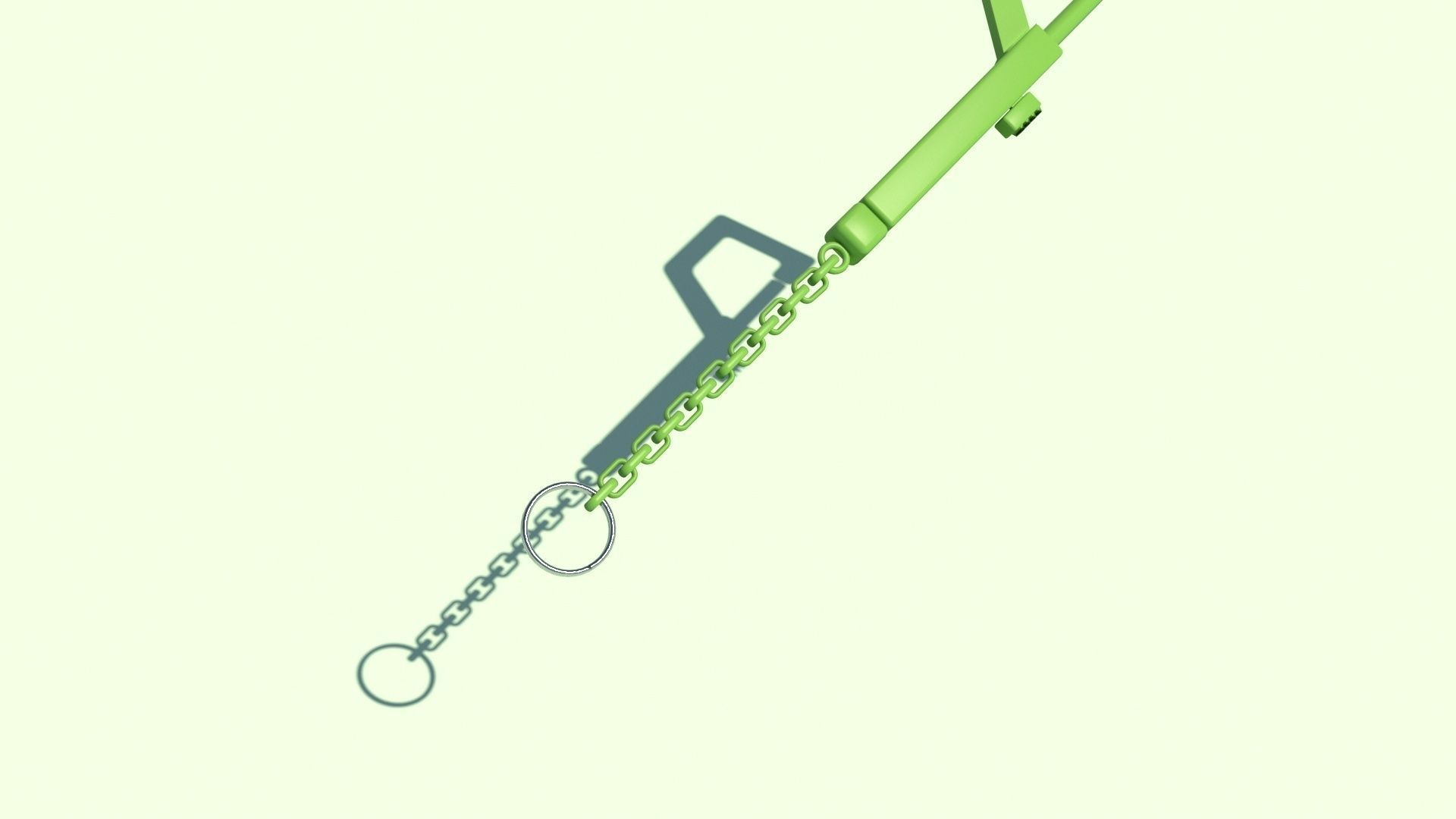 hook trigger keychain 3D print model_13