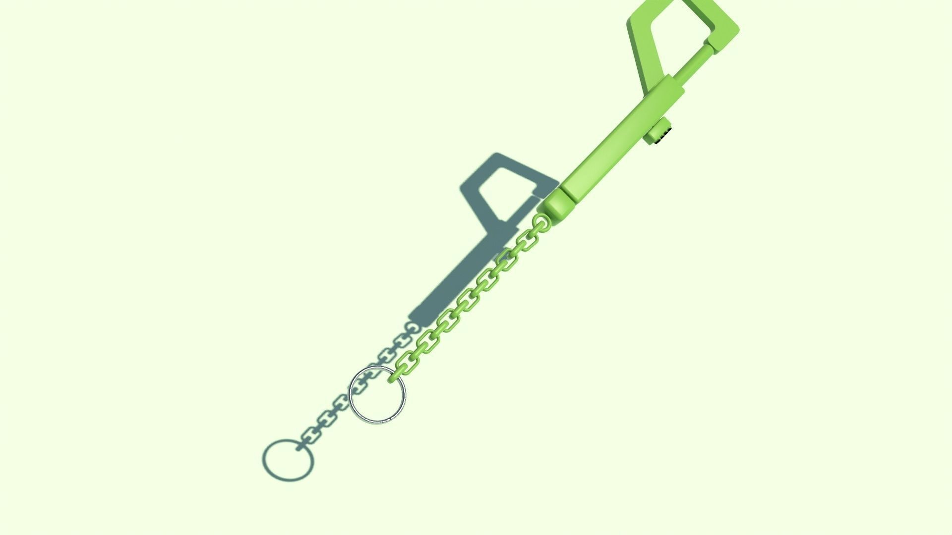 hook trigger keychain 3D print model_34