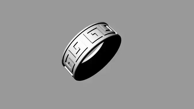 Ring with greek ornament