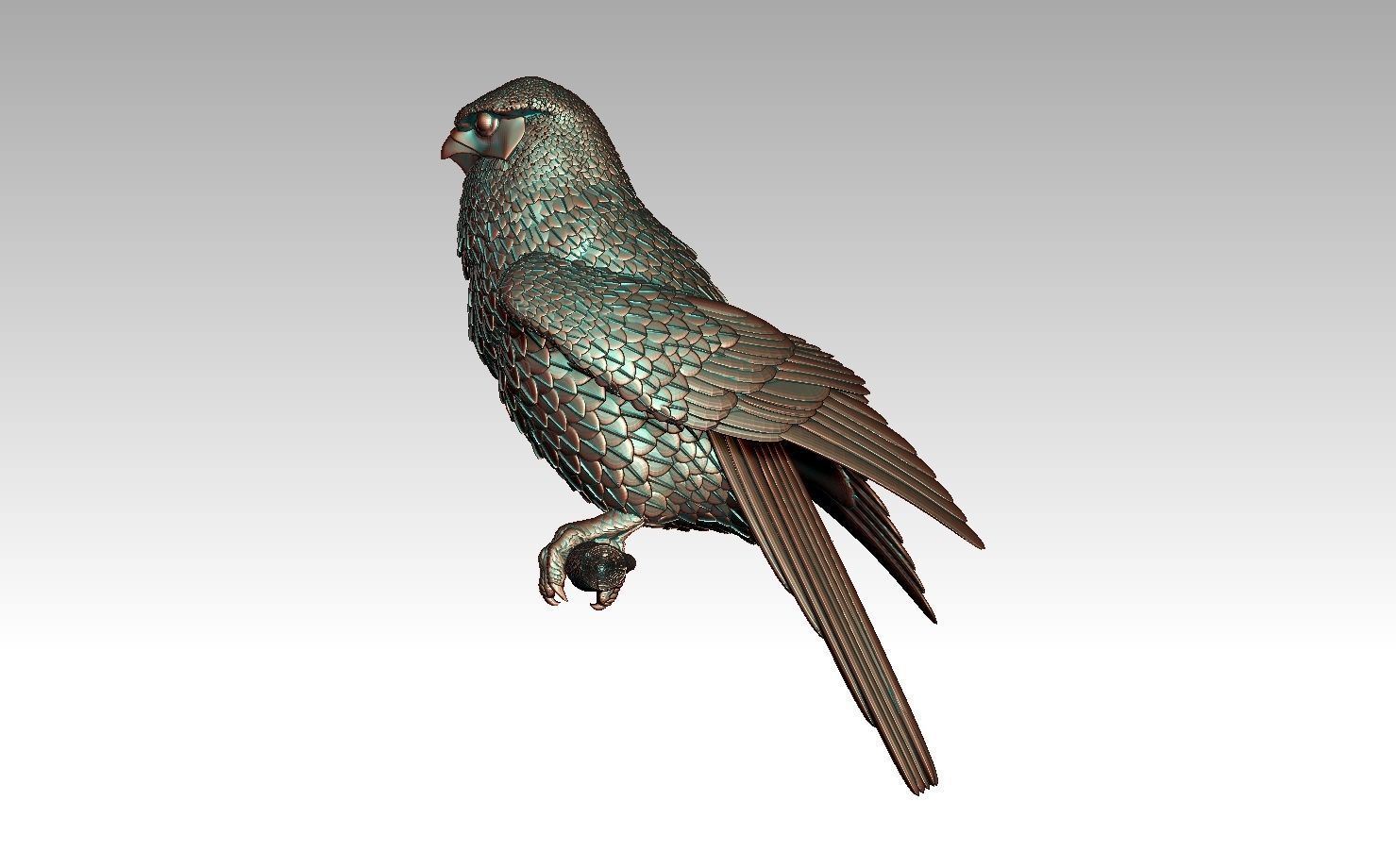 falcon  3D print model_12