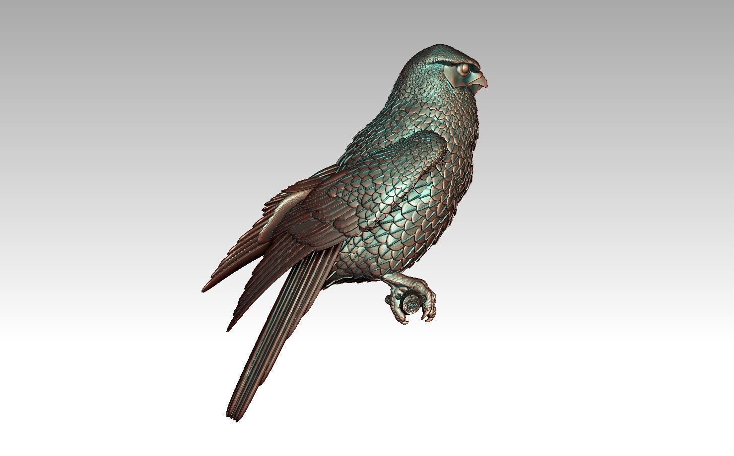 falcon  3D print model_10
