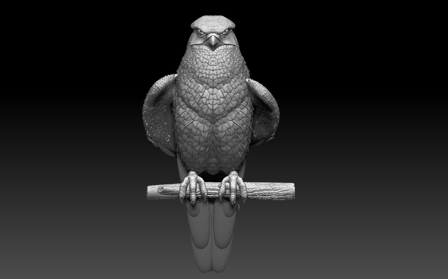falcon  3D print model_4