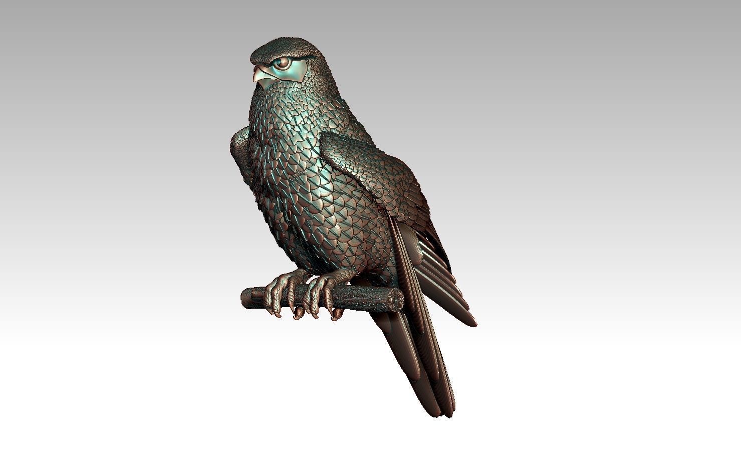 falcon  3D print model_6