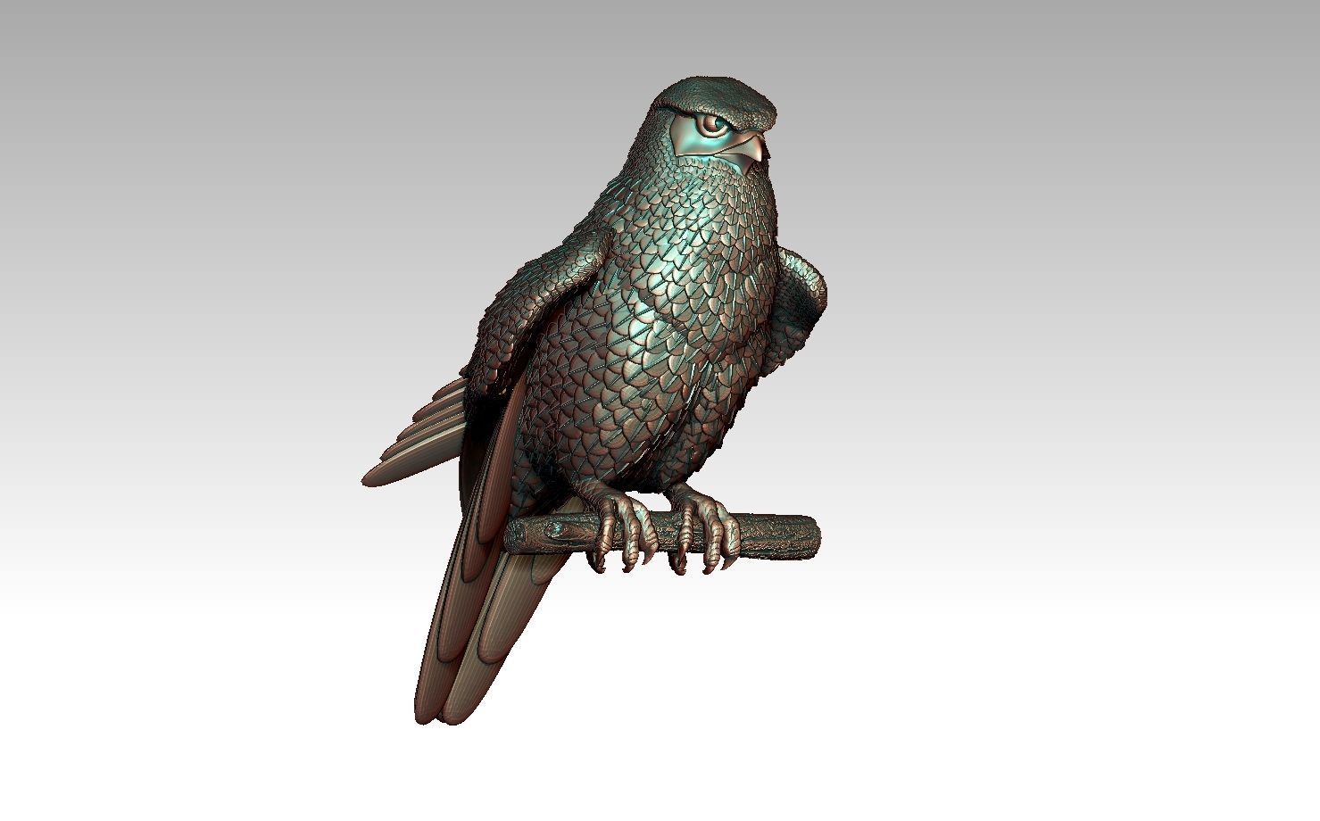 falcon  3D print model_9