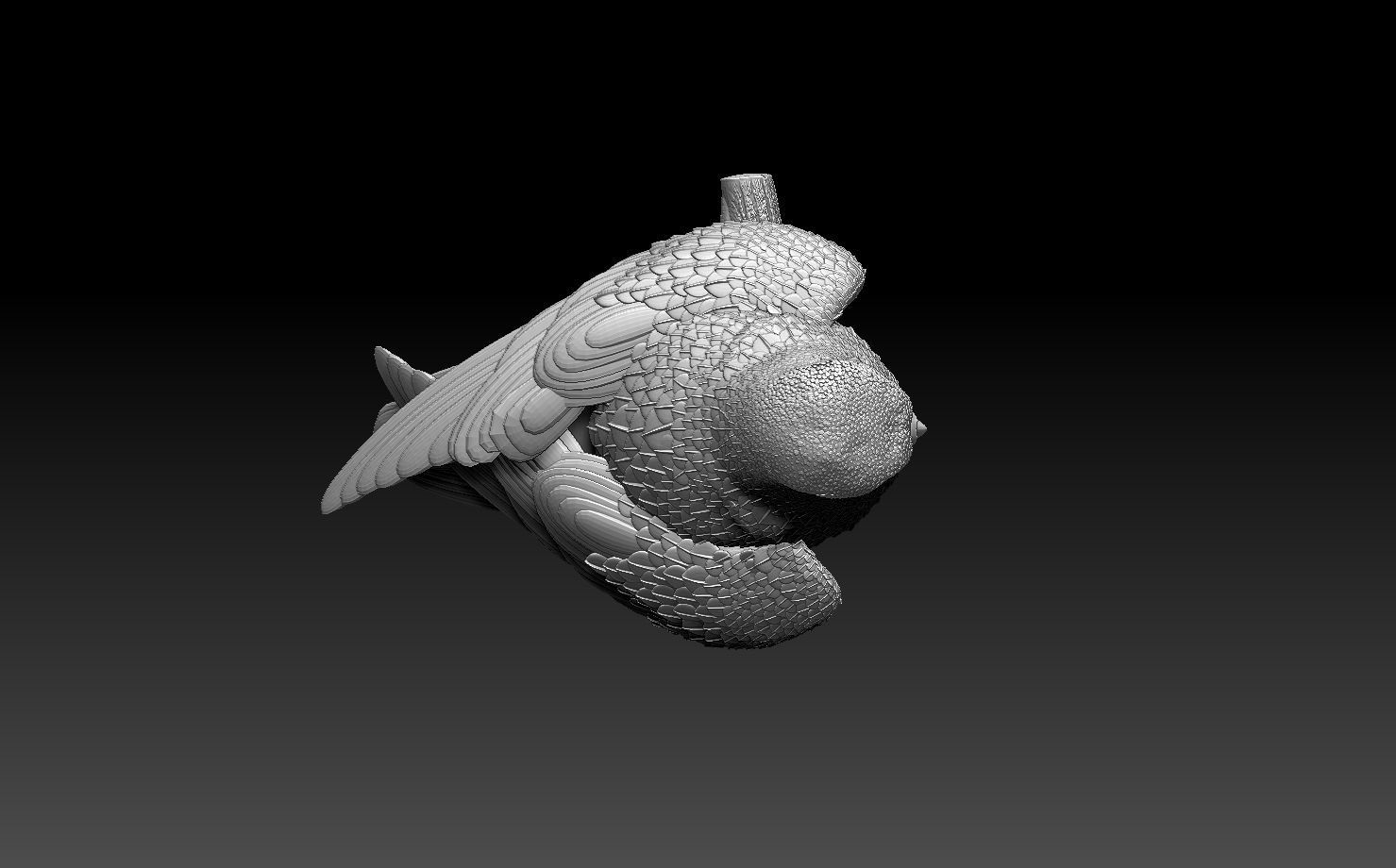 falcon  3D print model_13