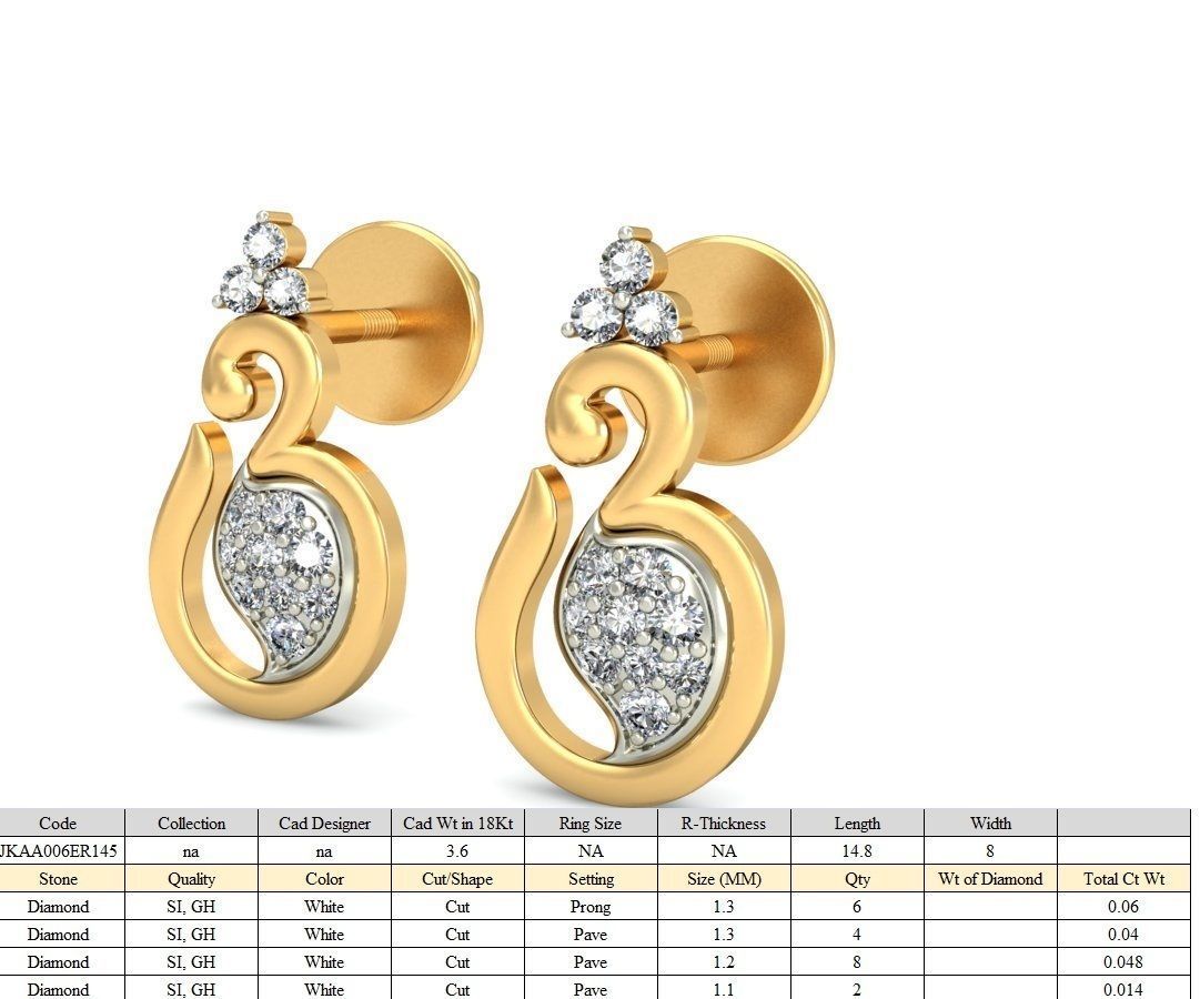 Earrings - 145 3D print model_2