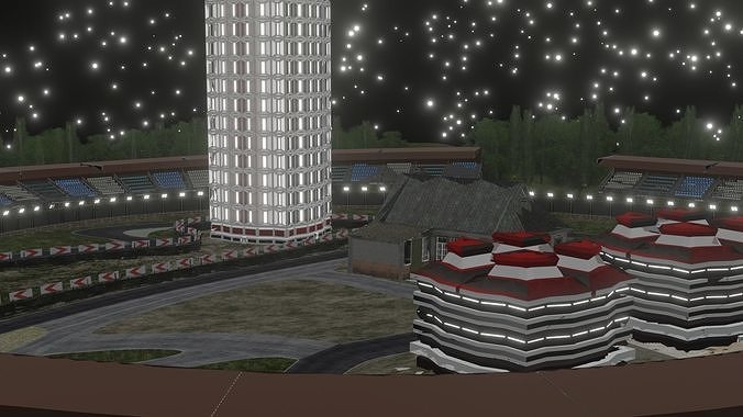 Racetrack For GameDev 3D model 4