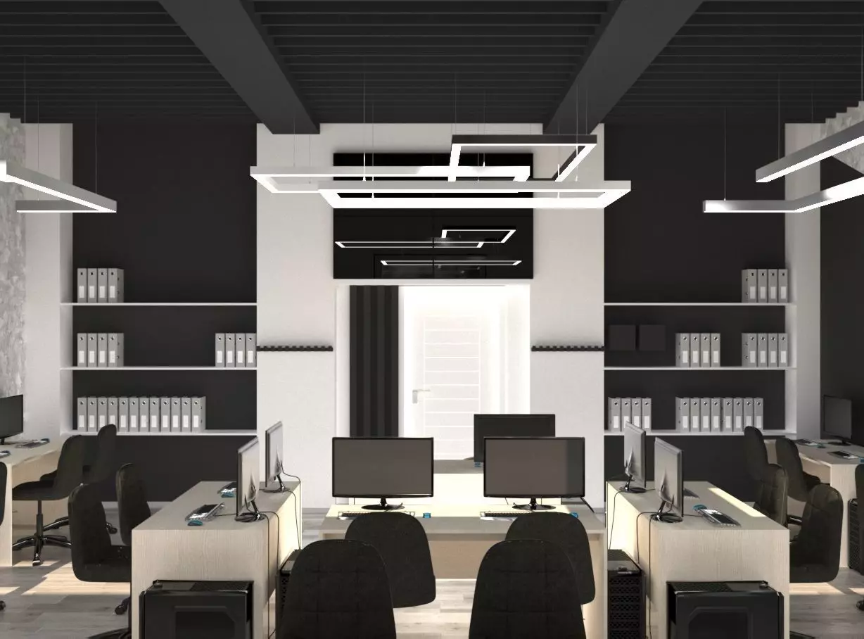 work computer room 3D model