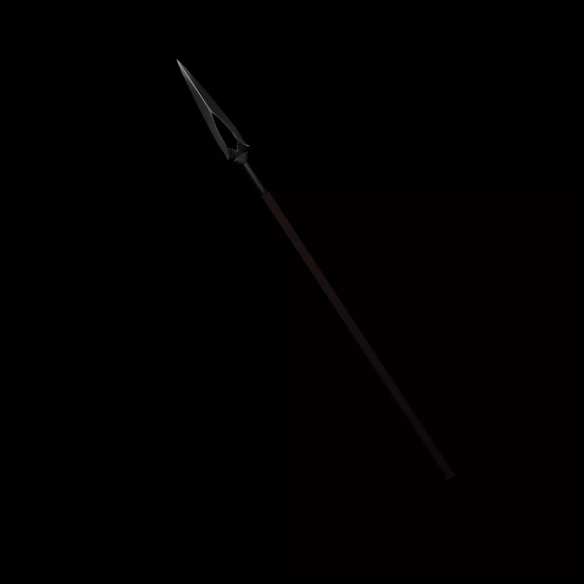 spear PBR low-poly game Free low-poly 3D model