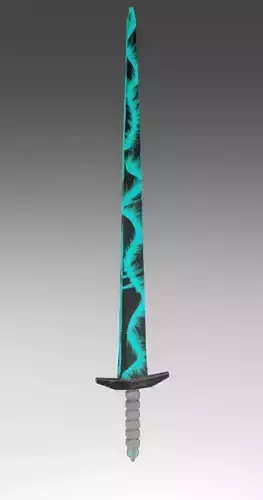 Frost-sword sword Free low-poly 3D model