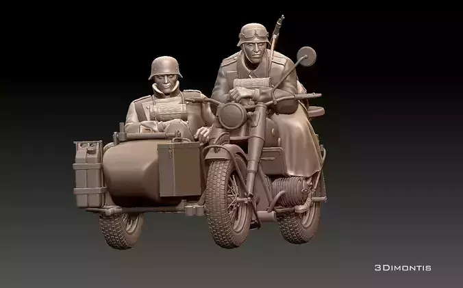 german motorcycle crew ww2
