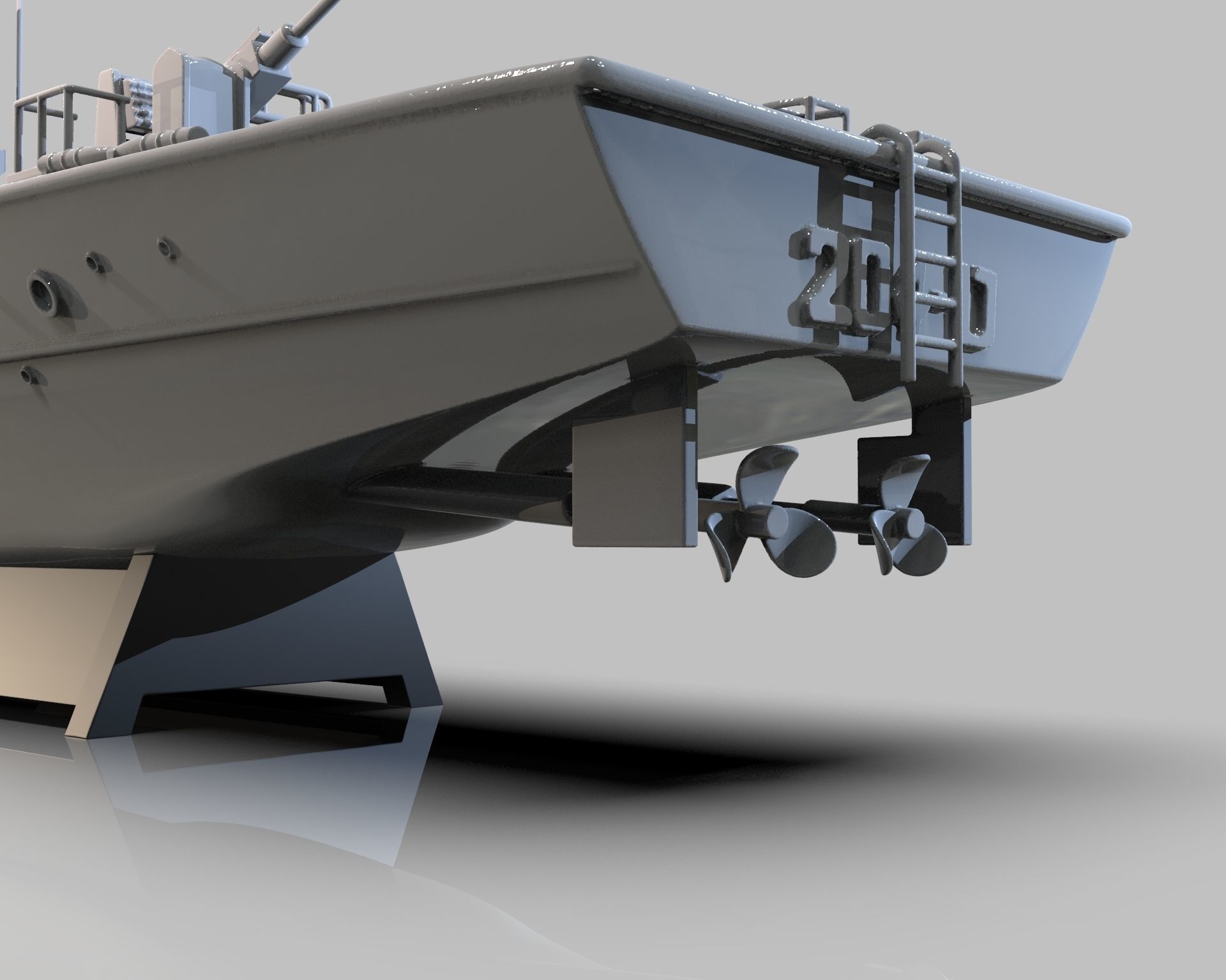 Patrol Torpedo Fast Warship 3D print model_21