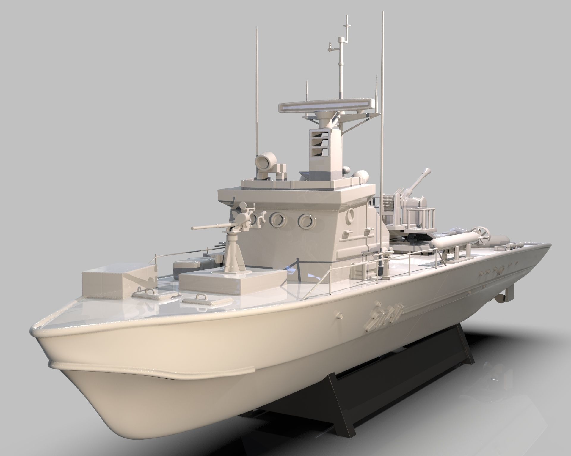 Patrol Torpedo Fast Warship 3D print model_11