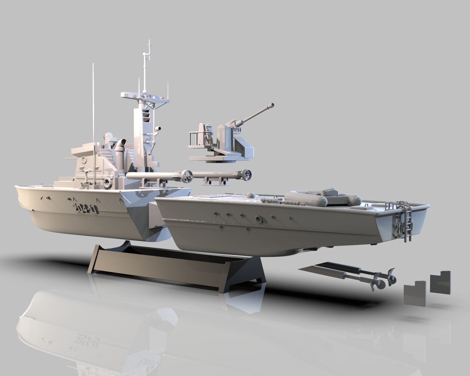 Patrol Torpedo Fast Warship 3D print model_8
