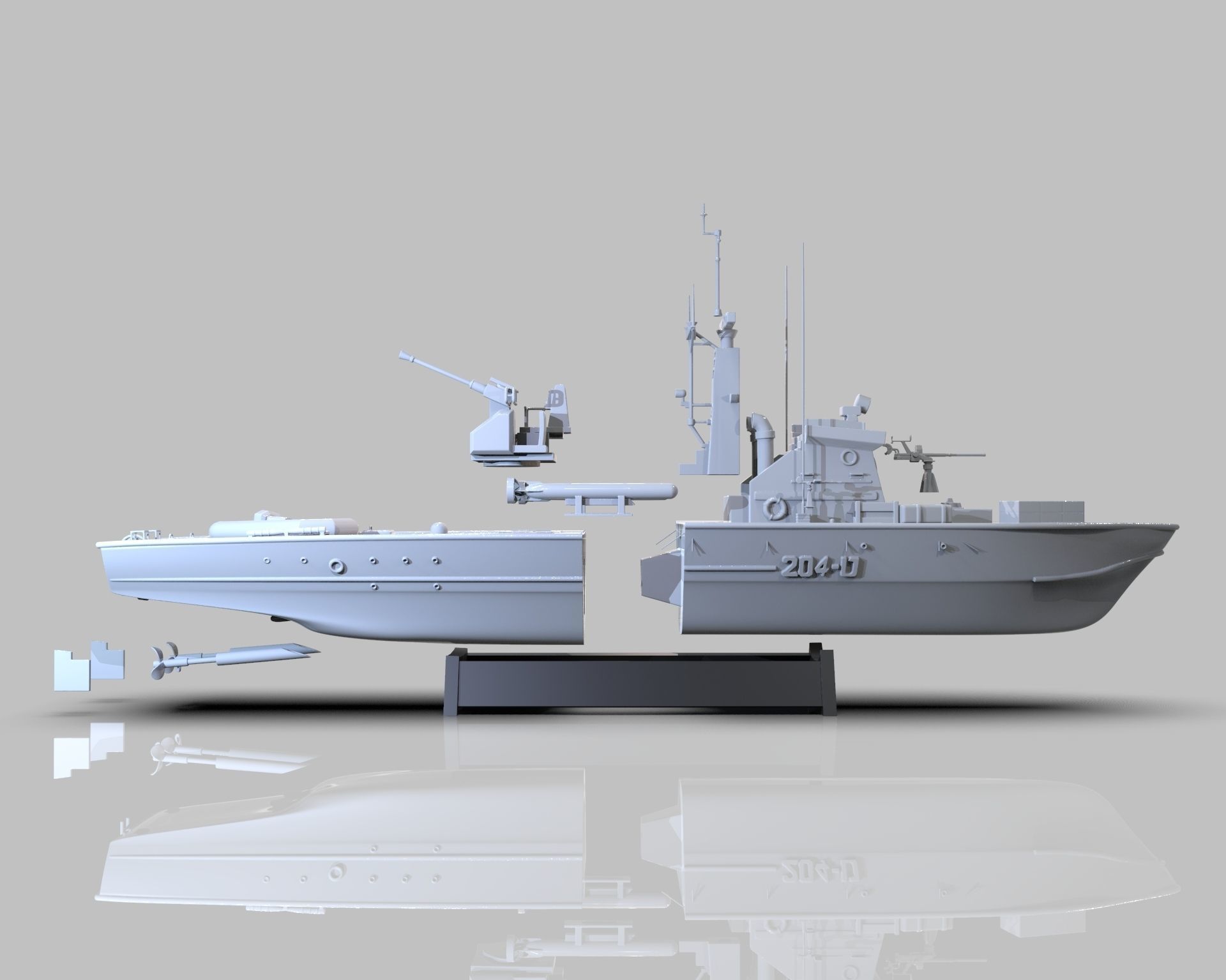 Patrol Torpedo Fast Warship 3D print model_14