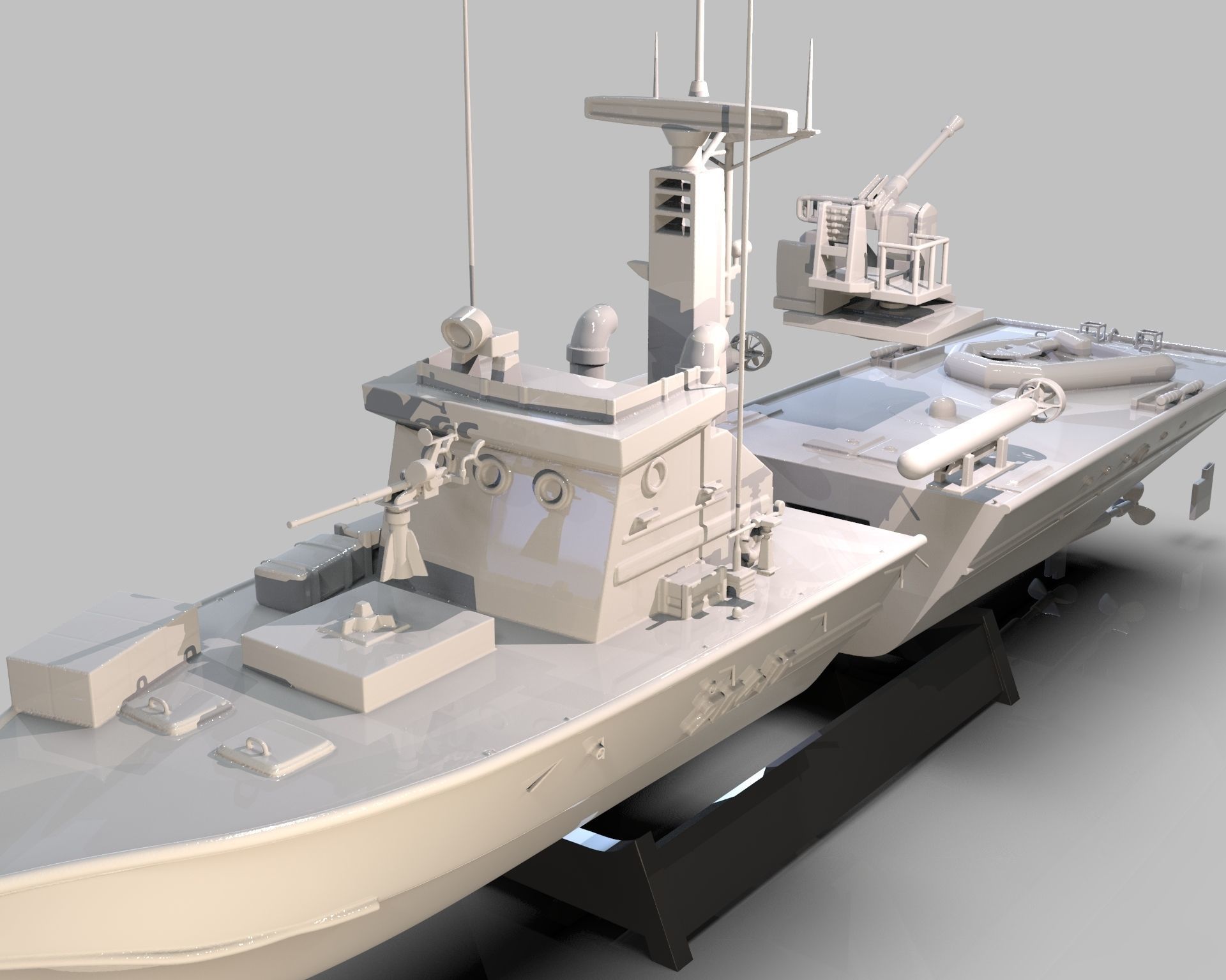 Patrol Torpedo Fast Warship 3D print model_25