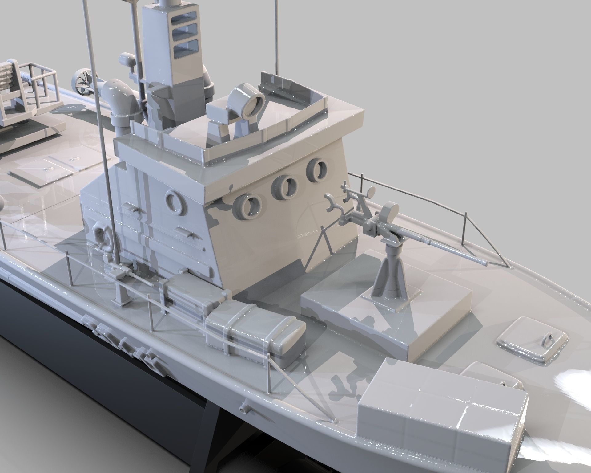 Patrol Torpedo Fast Warship 3D print model_26