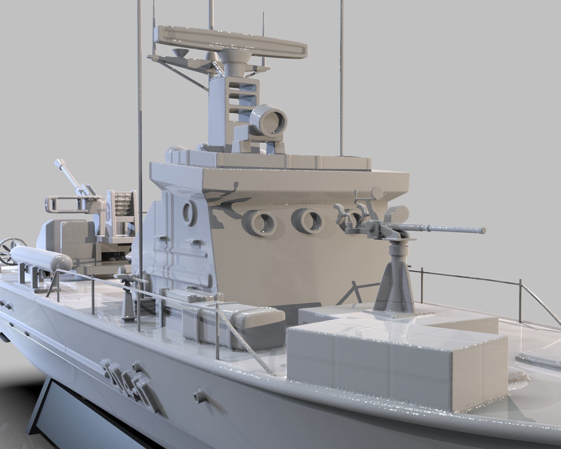 Patrol Torpedo Fast Warship 3D print model_30