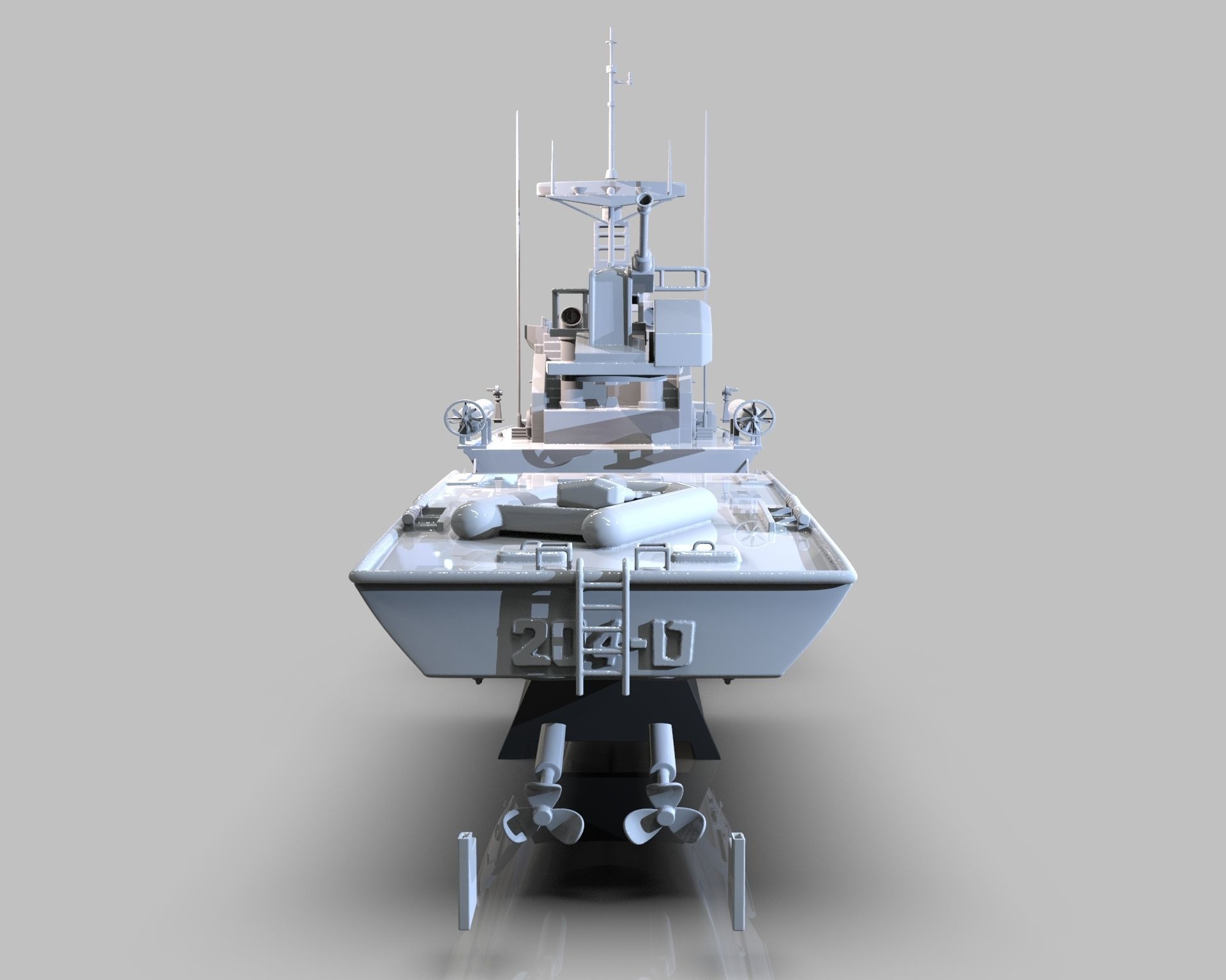 Patrol Torpedo Fast Warship 3D print model_20