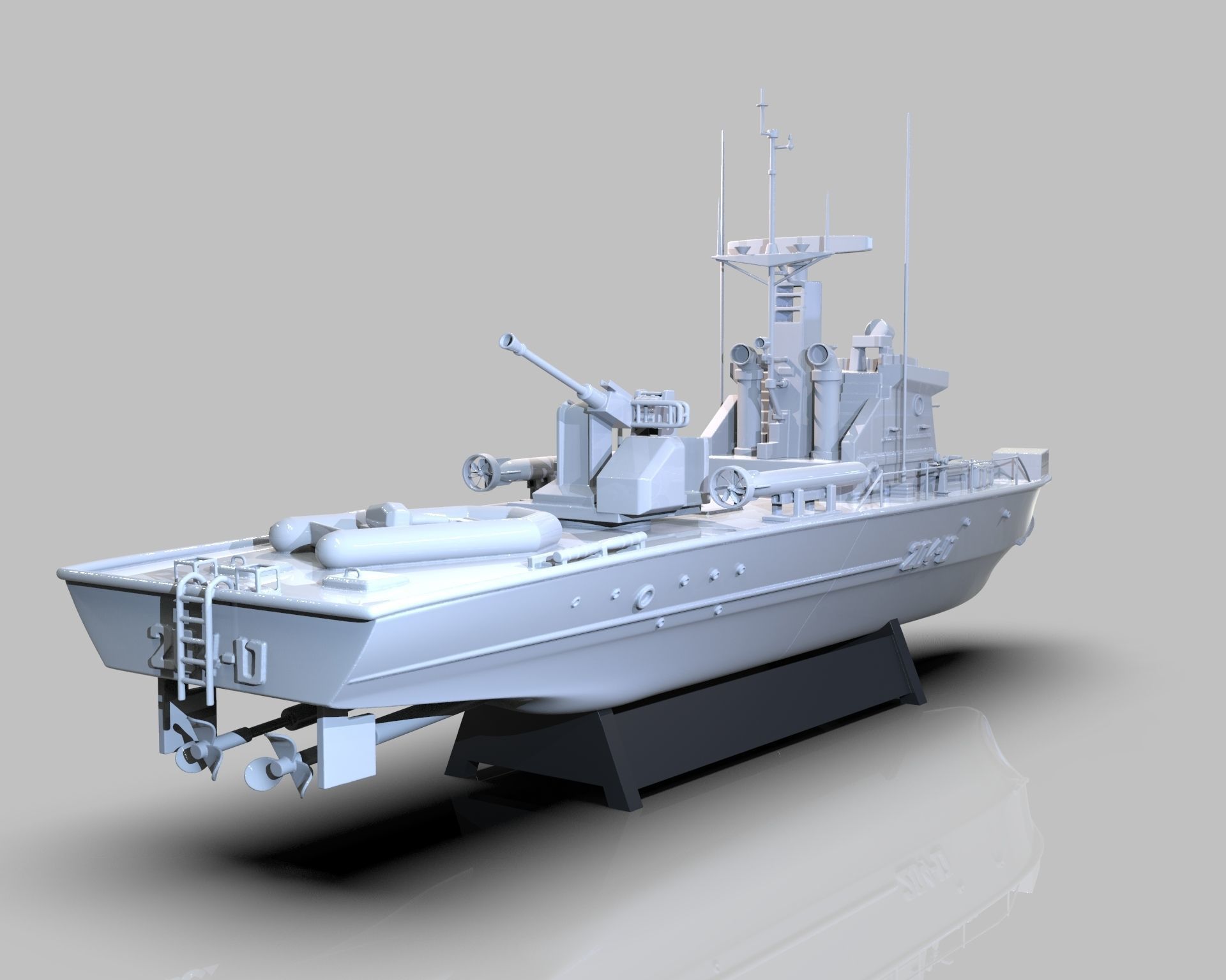 Patrol Torpedo Fast Warship 3D print model_4