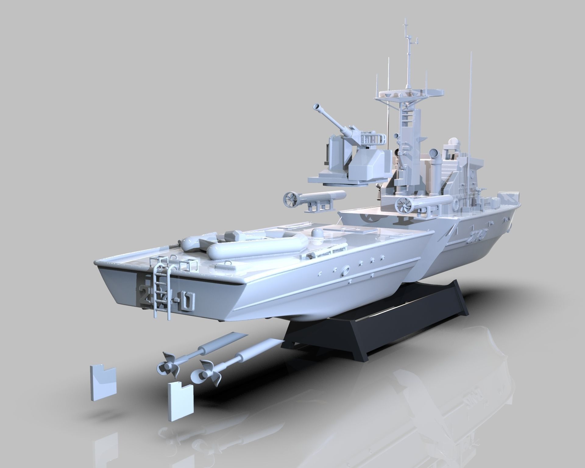 Patrol Torpedo Fast Warship 3D print model_17