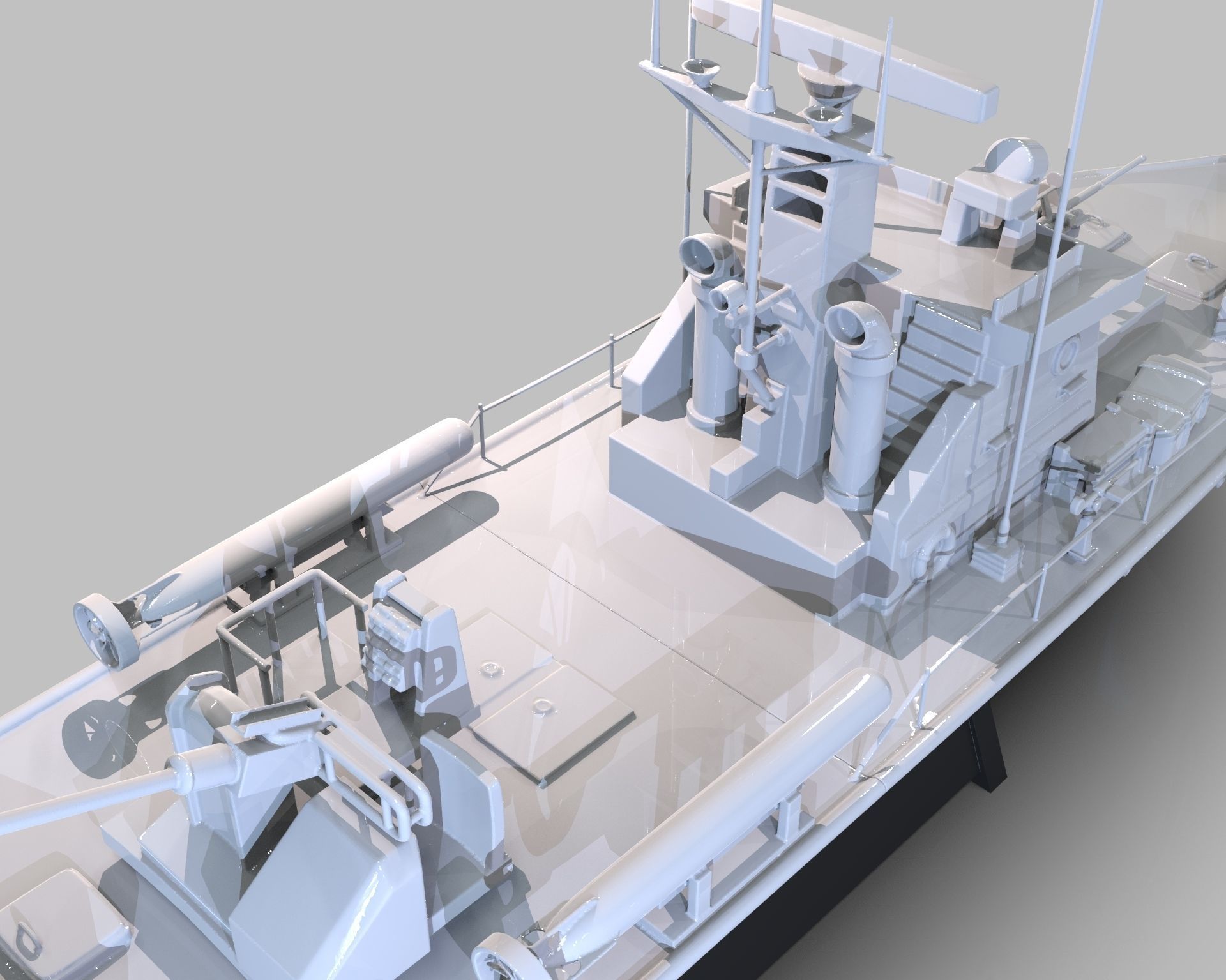 Patrol Torpedo Fast Warship 3D print model_6