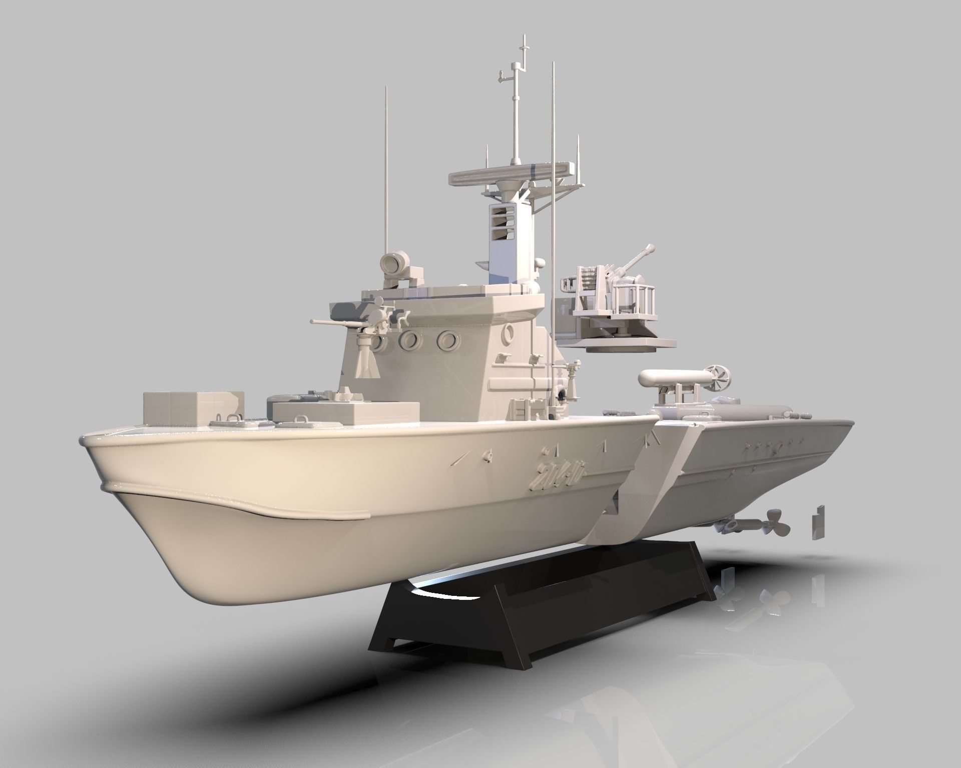 Patrol Torpedo Fast Warship 3D print model_13