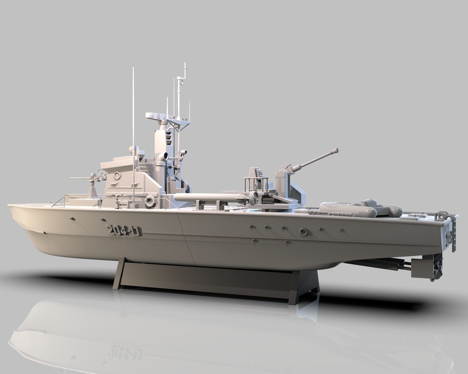 Patrol Torpedo Fast Warship 3D print model_5