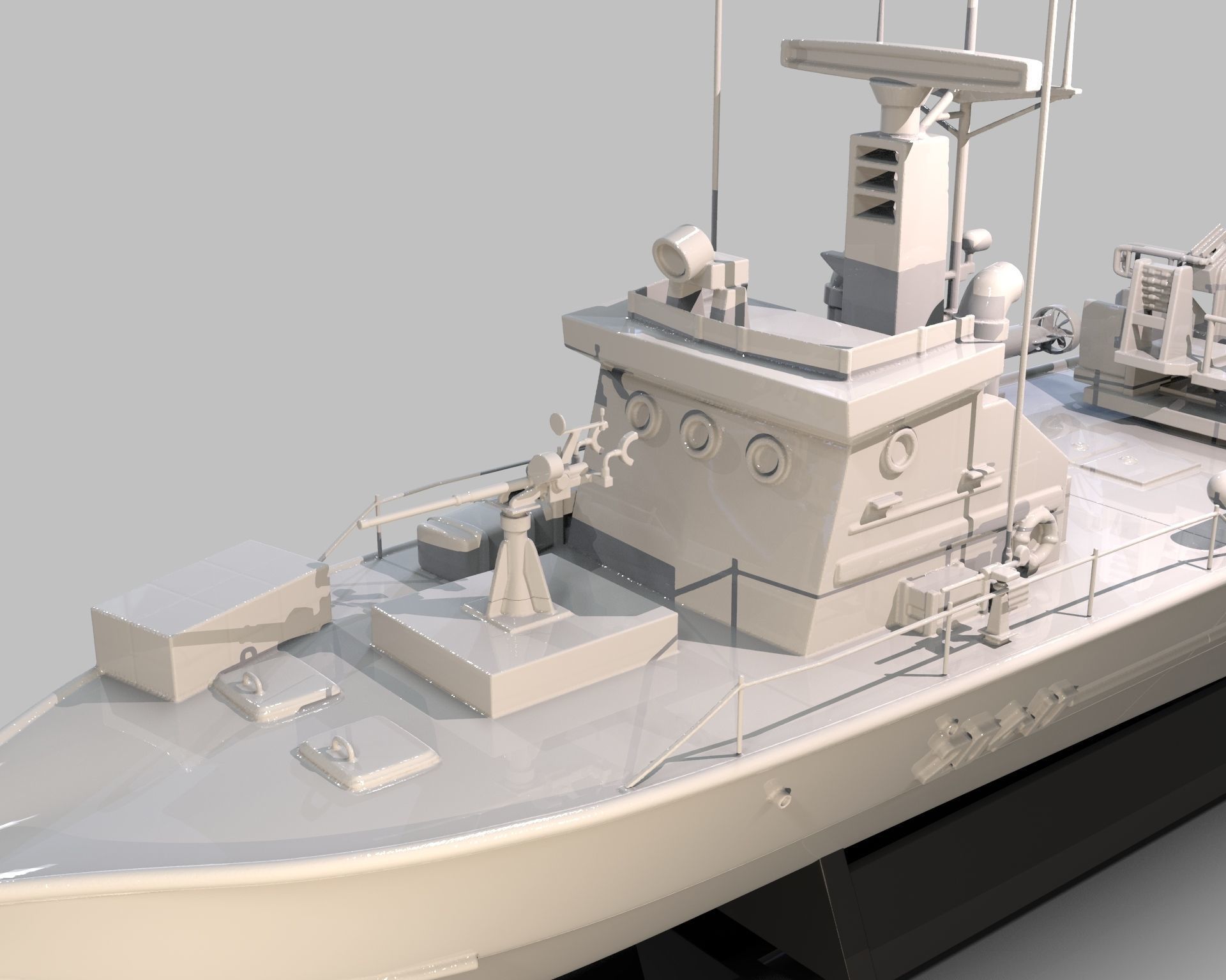Patrol Torpedo Fast Warship 3D print model_7