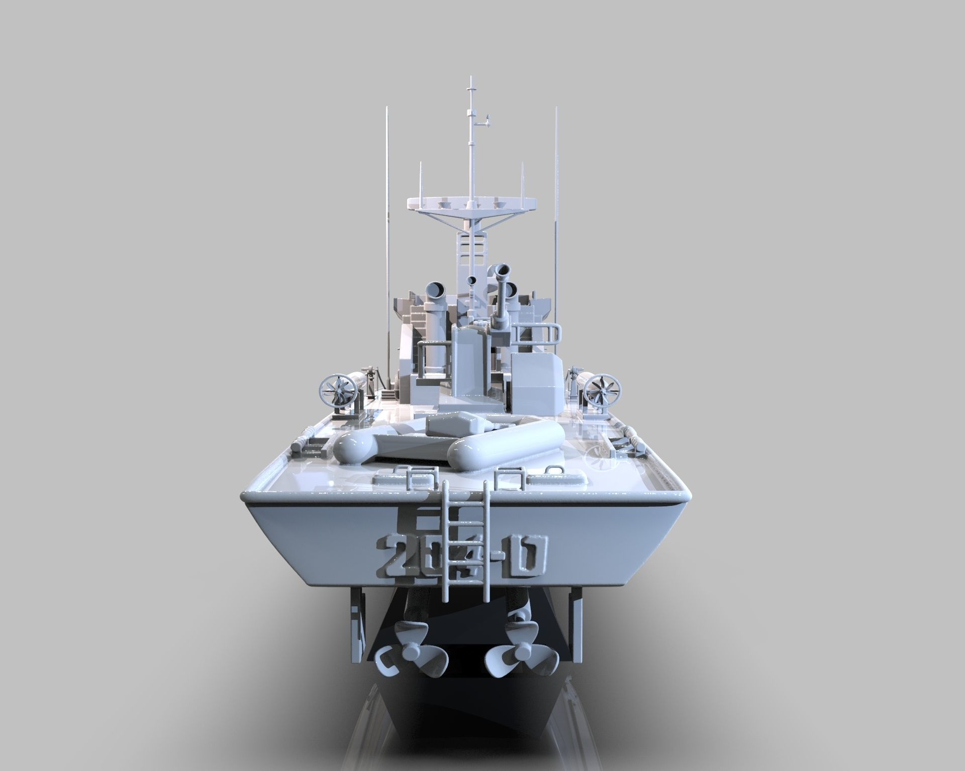 Patrol Torpedo Fast Warship 3D print model_3