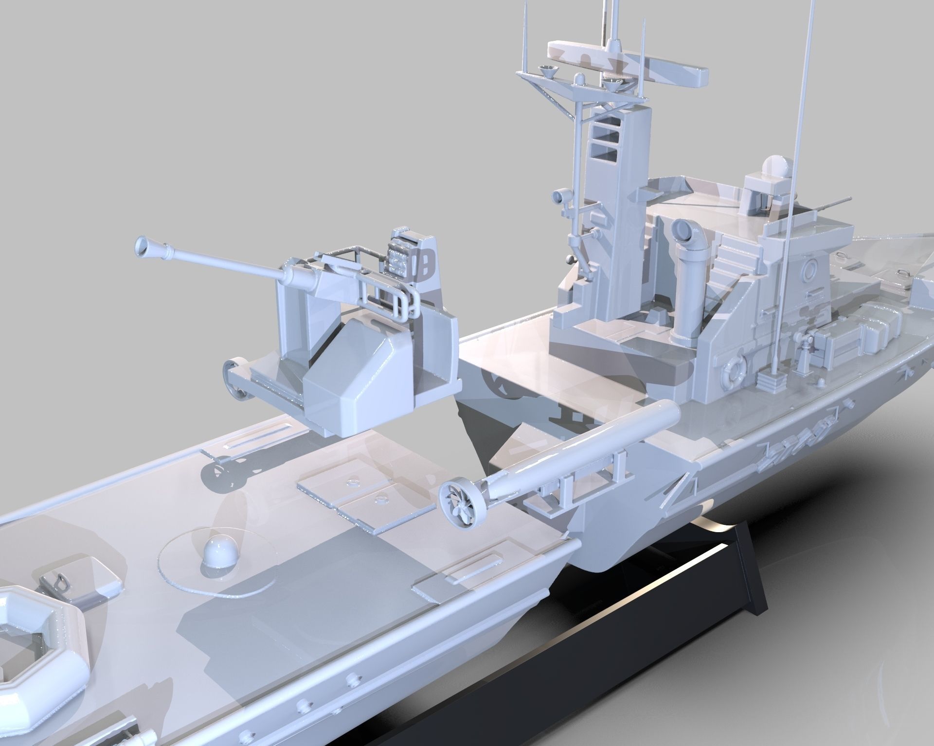 Patrol Torpedo Fast Warship 3D print model_10