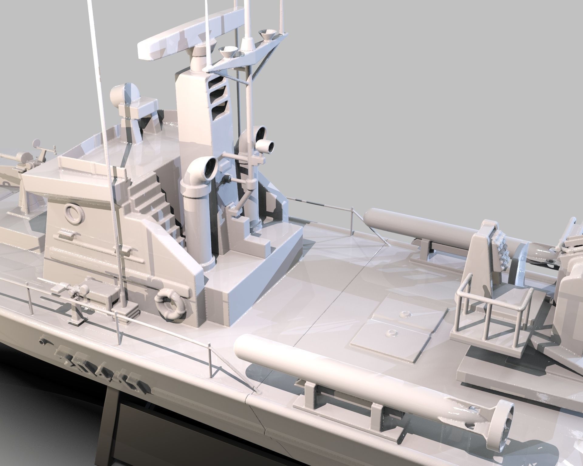 Patrol Torpedo Fast Warship 3D print model_12