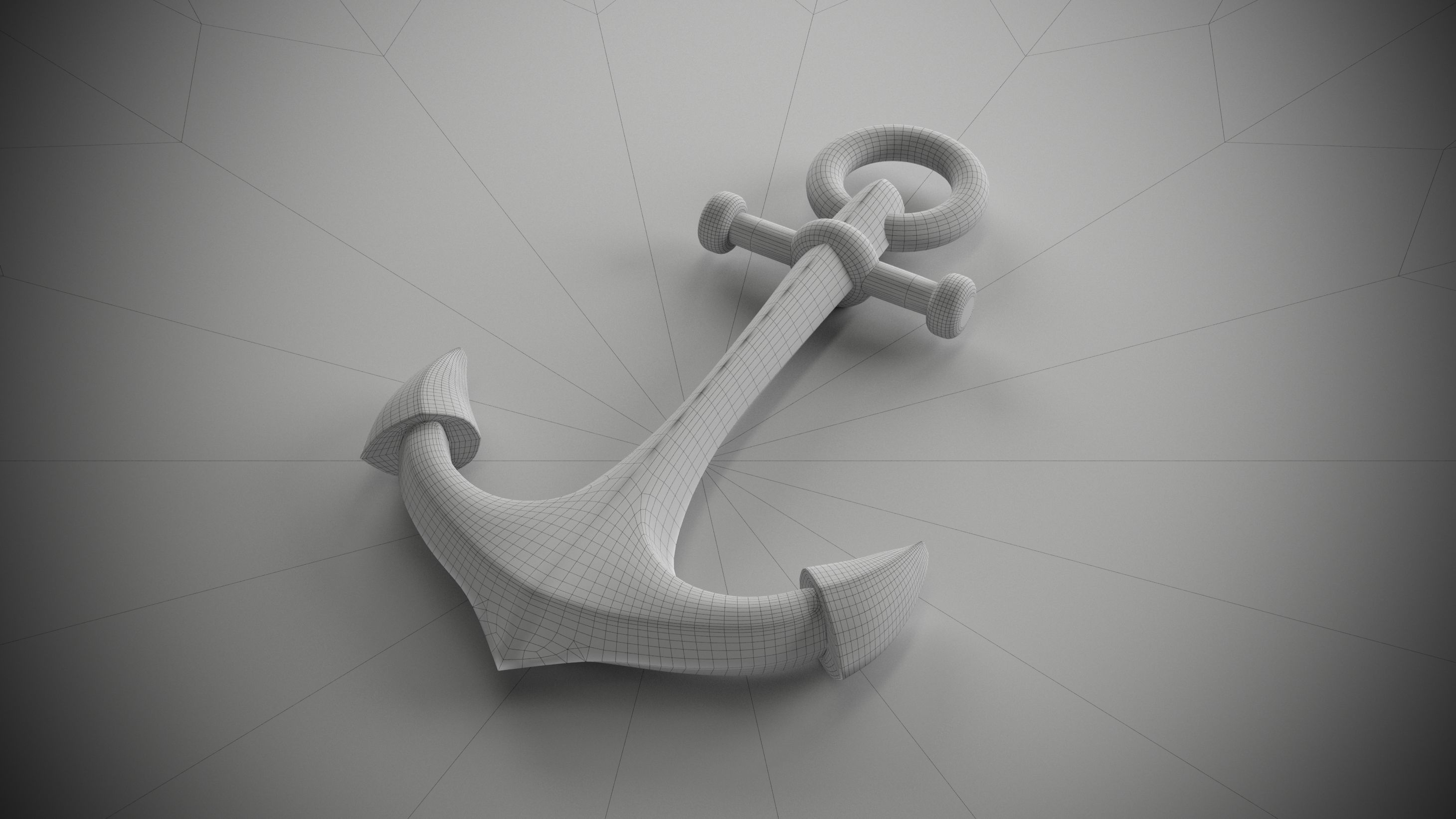 Anchor gold 3D model_4