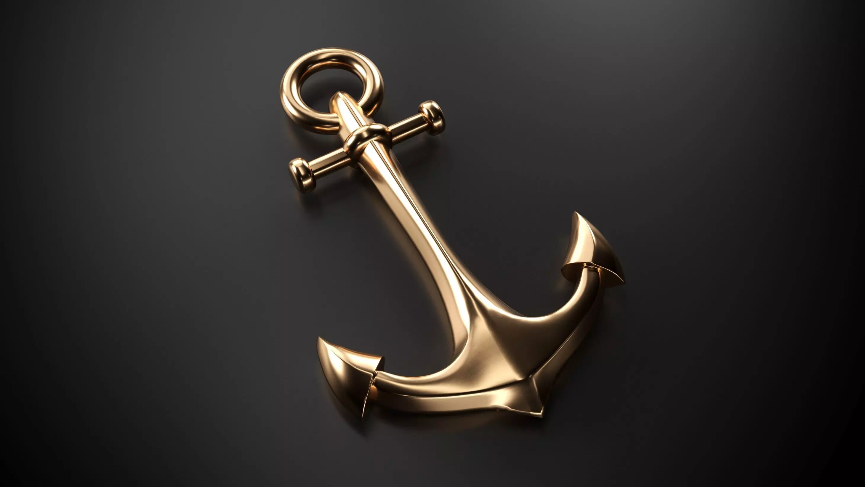 Anchor gold 3D model_0