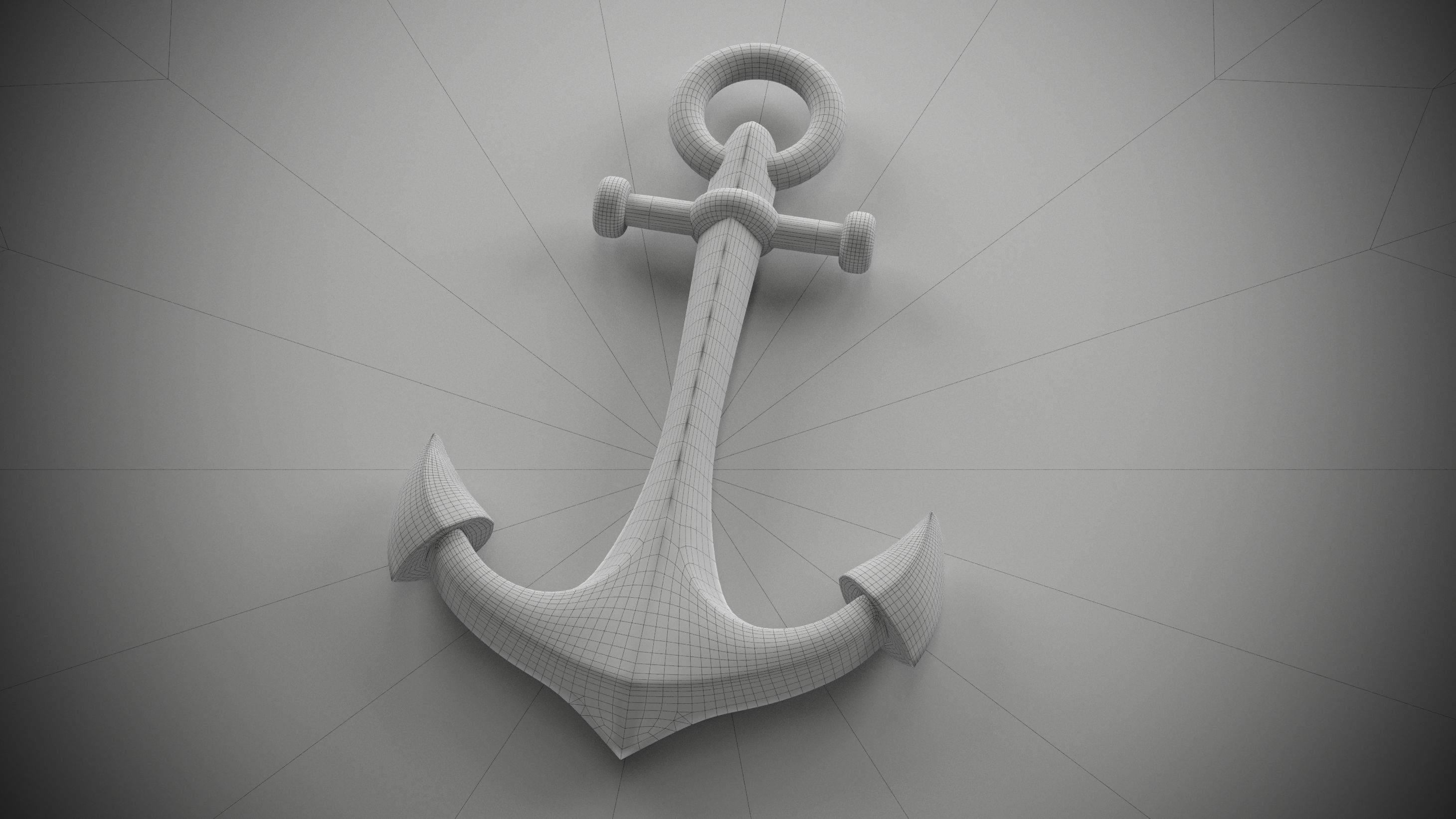 Anchor gold 3D model_5