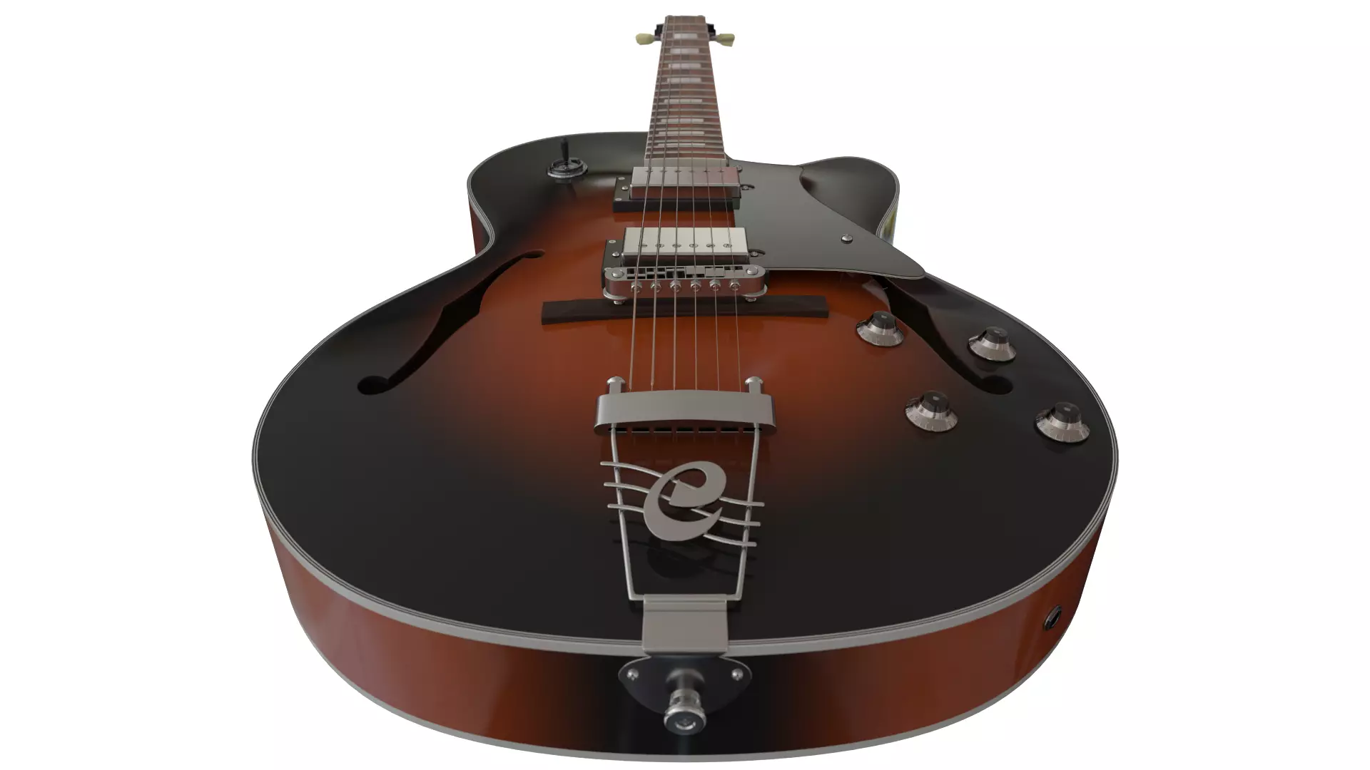 Hollow body electric guitar Cort Yorktown 3D model