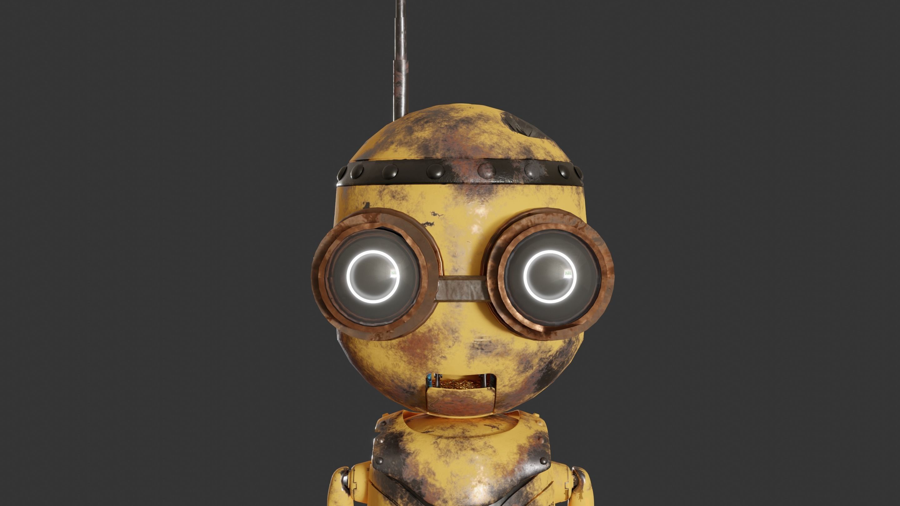 Rigged Baby Robot 3D model_20
