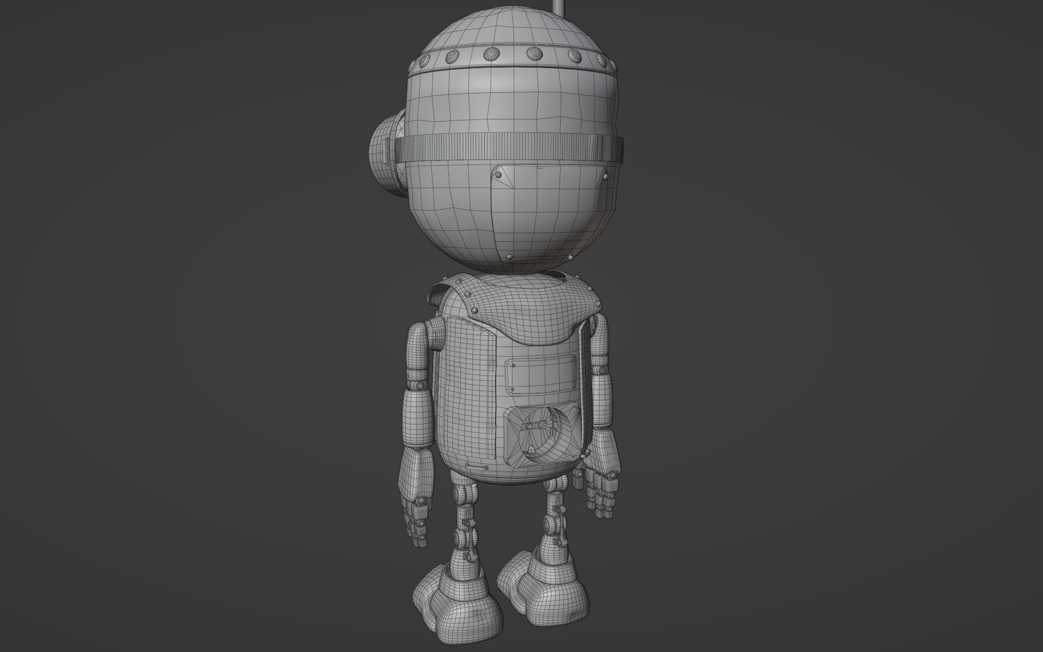 Rigged Baby Robot 3D model_25