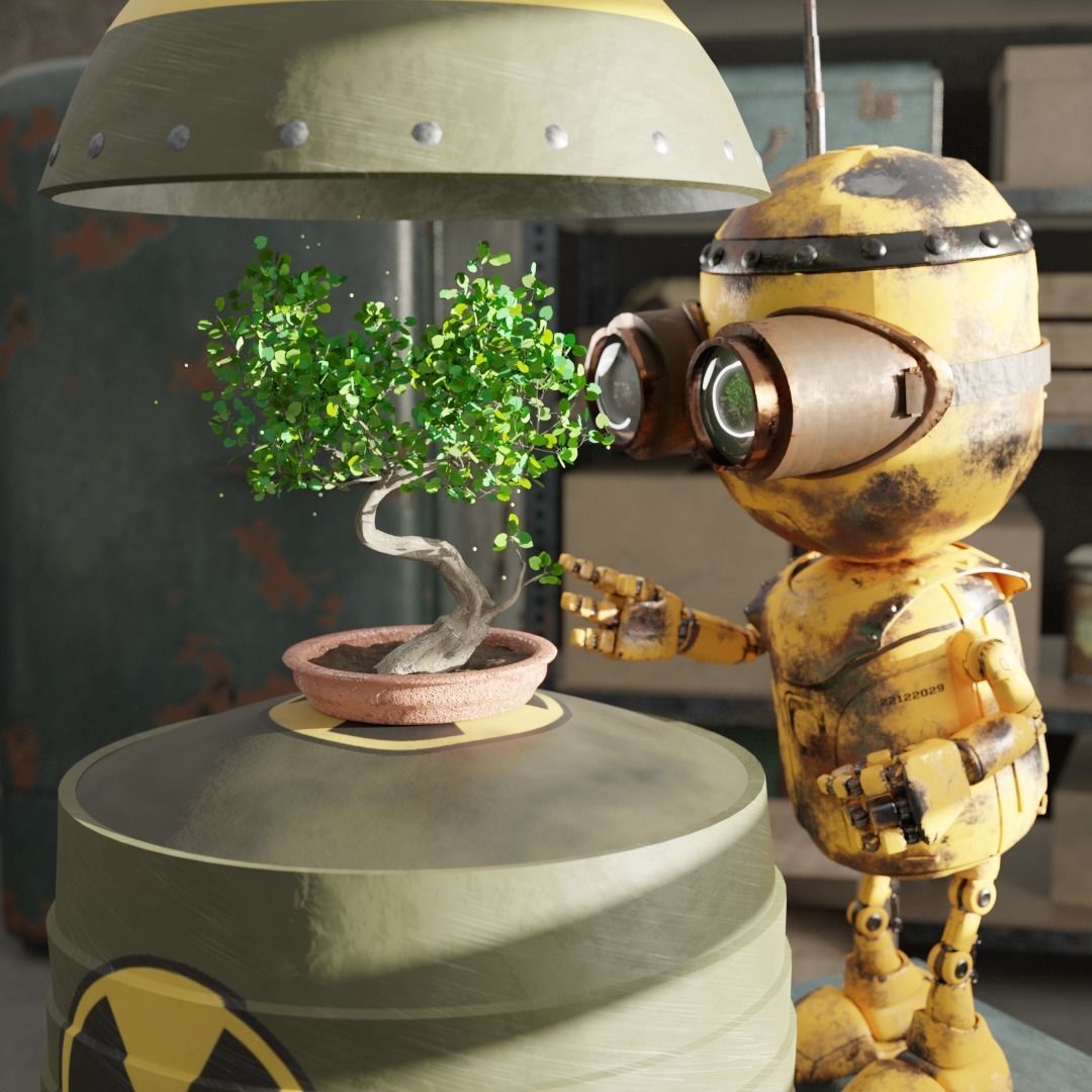 Rigged Baby Robot 3D model_6