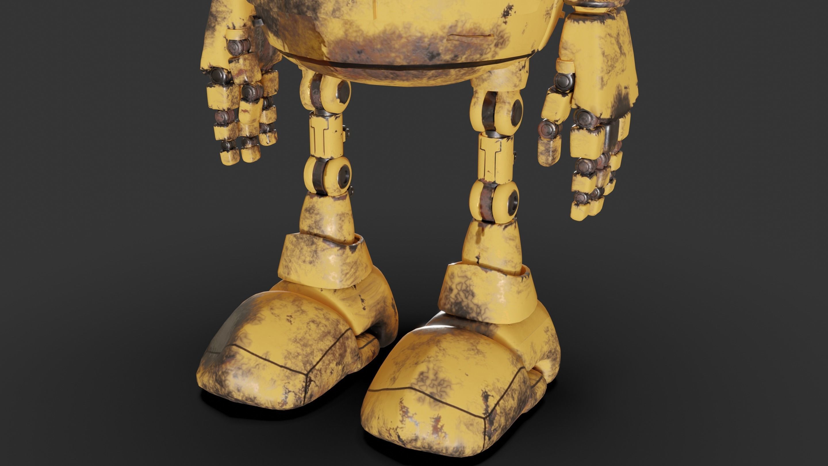 Rigged Baby Robot 3D model_15