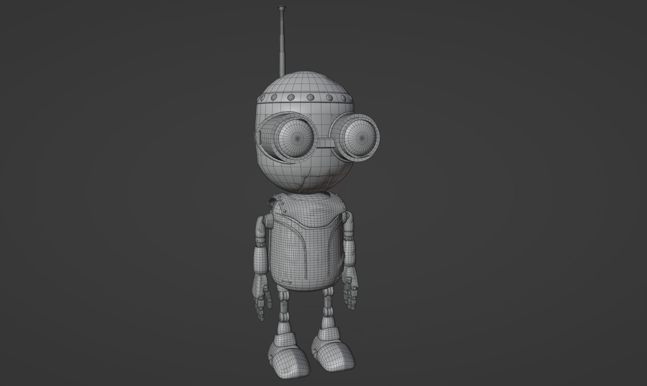 Rigged Baby Robot 3D model_24
