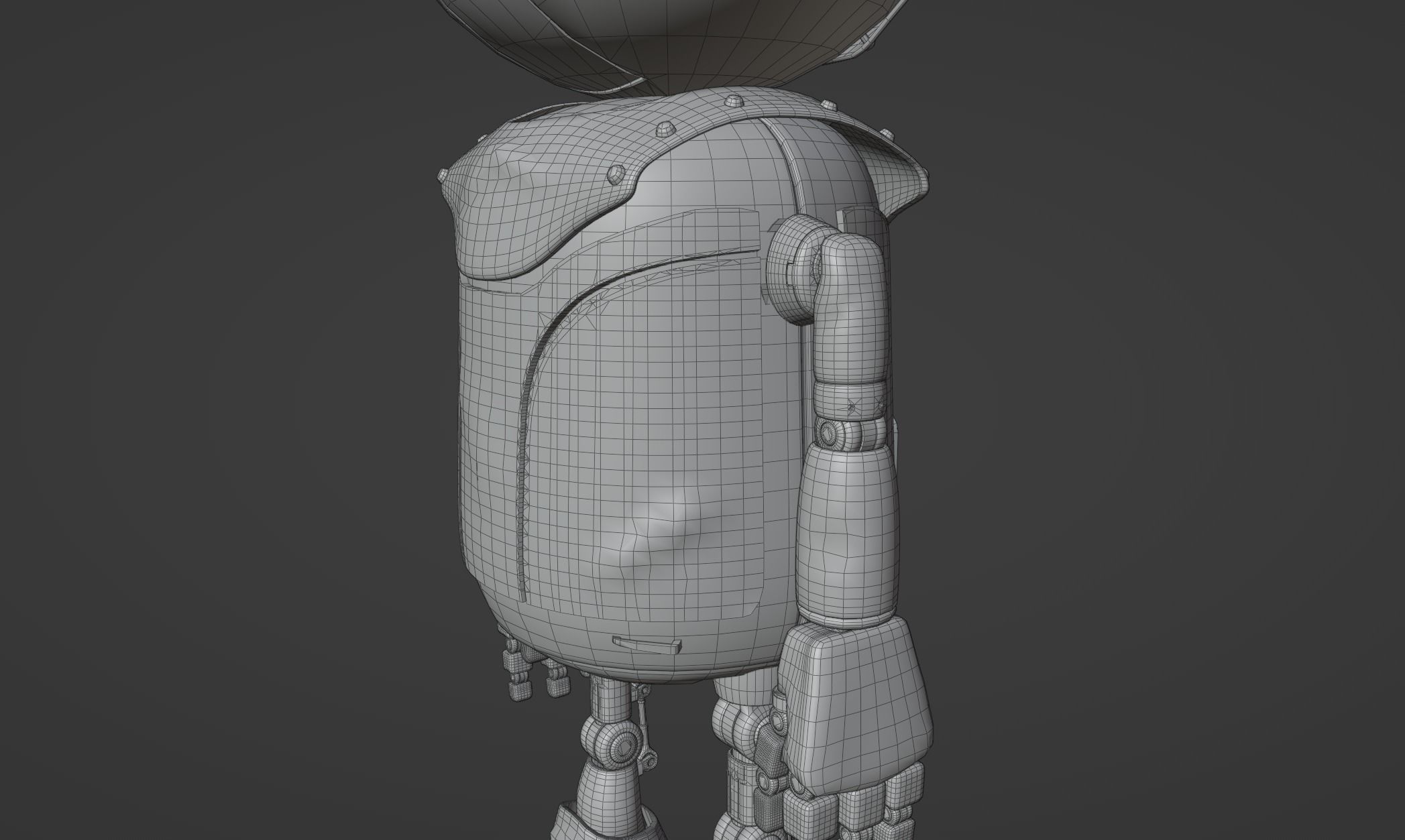 Rigged Baby Robot 3D model_26